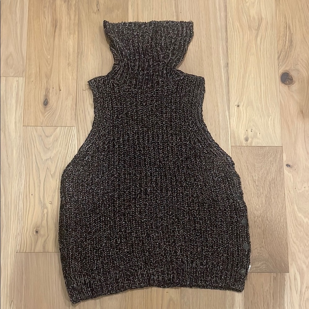Free People Women's Brown Sleeveless Sweater
